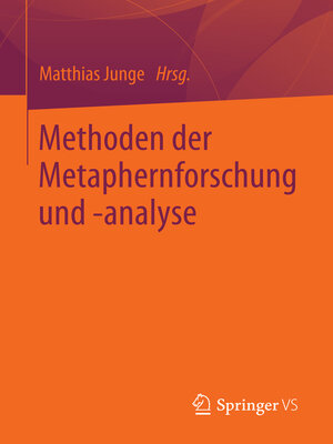 cover image of Methoden der Metaphernforschung und -analyse